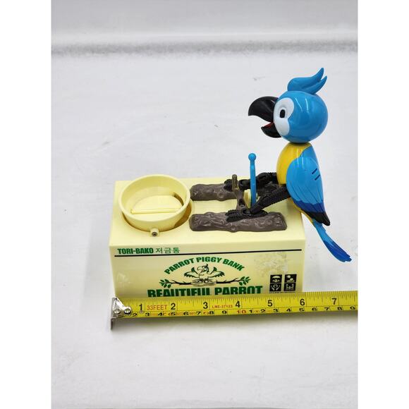 Electronic Piggy Bank Tori-Bako Beautiful Parrot Animal Coin Savings Box Tested - Picture 6 of 10